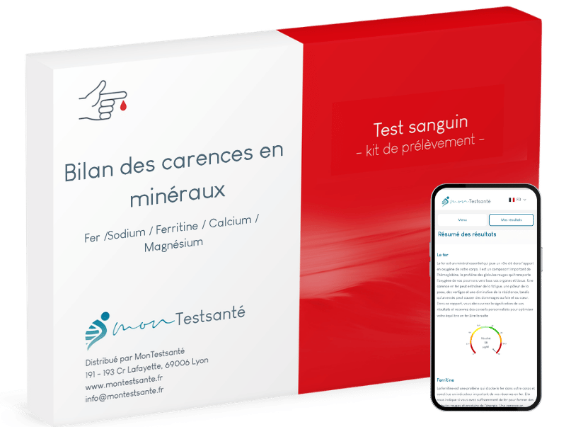 Le test de profil minéral vous sera envoyé par courrier.