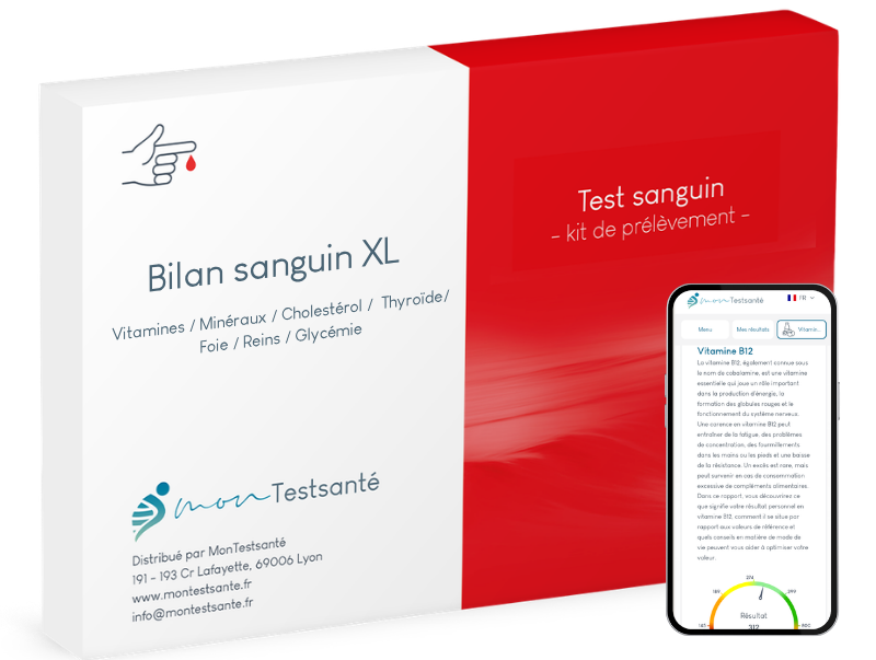 Votre kit de prélèvement sanguin pour le bilan sanguin XL