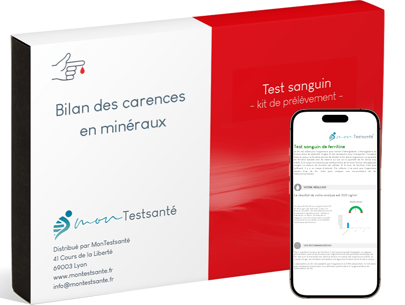 Le test de profil minéral vous sera envoyé par courrier.