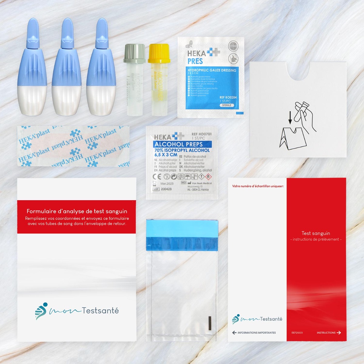 Collecte de matériaux homa ir test