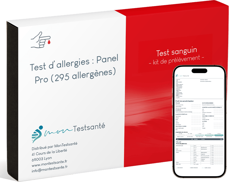 L'emballage du test d'allergie pro