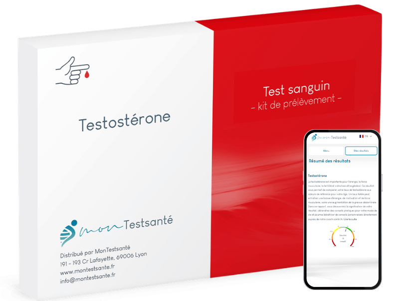 Kit de test de testostérone Montestsanté avec suivi des résultats sur application mobile Kit de test de testostérone Montestsanté avec suivi des résultats sur application mobile