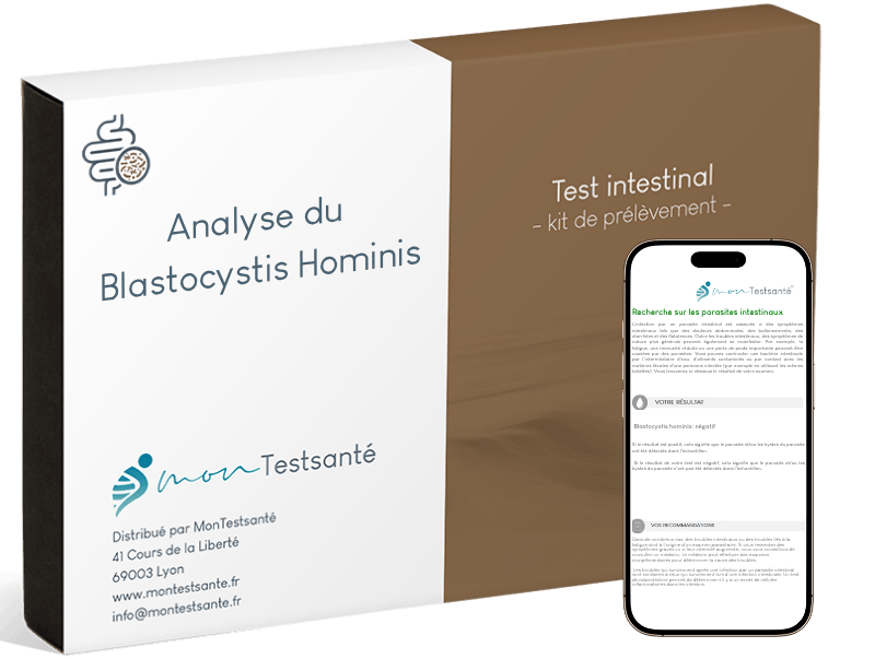 Exemple de résultat du test Blastocystis hominis sur un ordinateur portable
